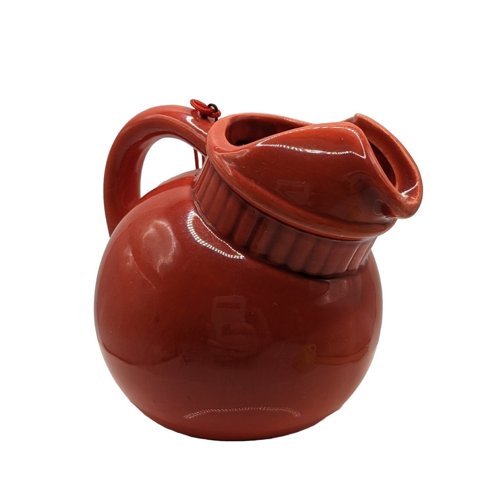 Seasons of Cannon Falls Red Orange Ball Pitcher Yellow Disc Jug Ornaments - Picture 2 of 15